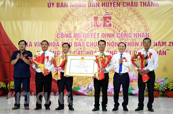 Vĩnh Hòa Phú được công nhận xã nông thôn mới